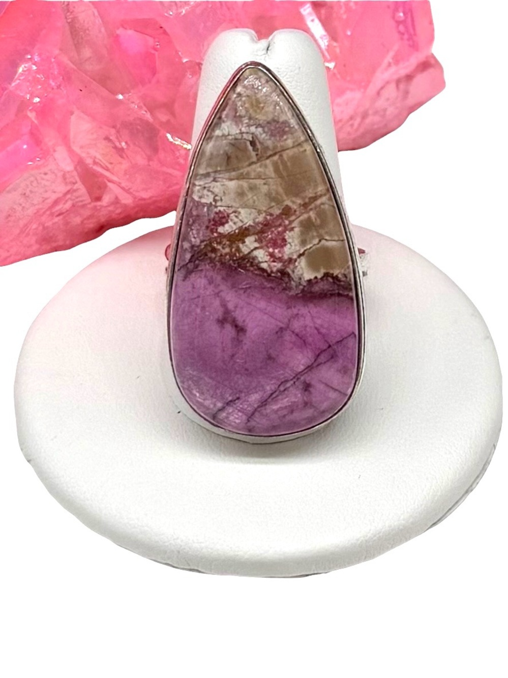 Cobalt Calcite Ring Size 10 925 Sterling Silver Overlay